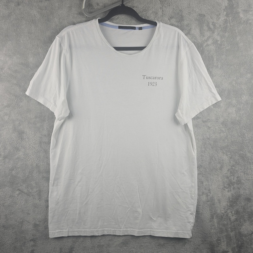 Greyson T-Shirt Mens Large White Tuscarora 1923 Golf Logo Tee Short Sleeve